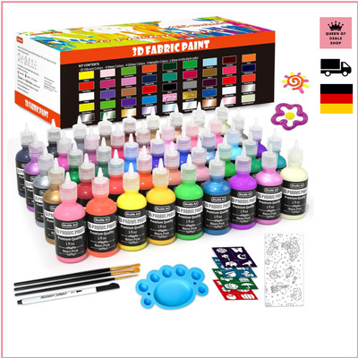 Shuttle Art Textilmalerei, waschbar, 45-mal verwendbare Farben