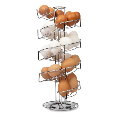 HEFTMAN Spiral Egg Holder Stand Dispenser Kitchen 32 Eggs Helter Skelter Rotate - 第 22/31 張圖片