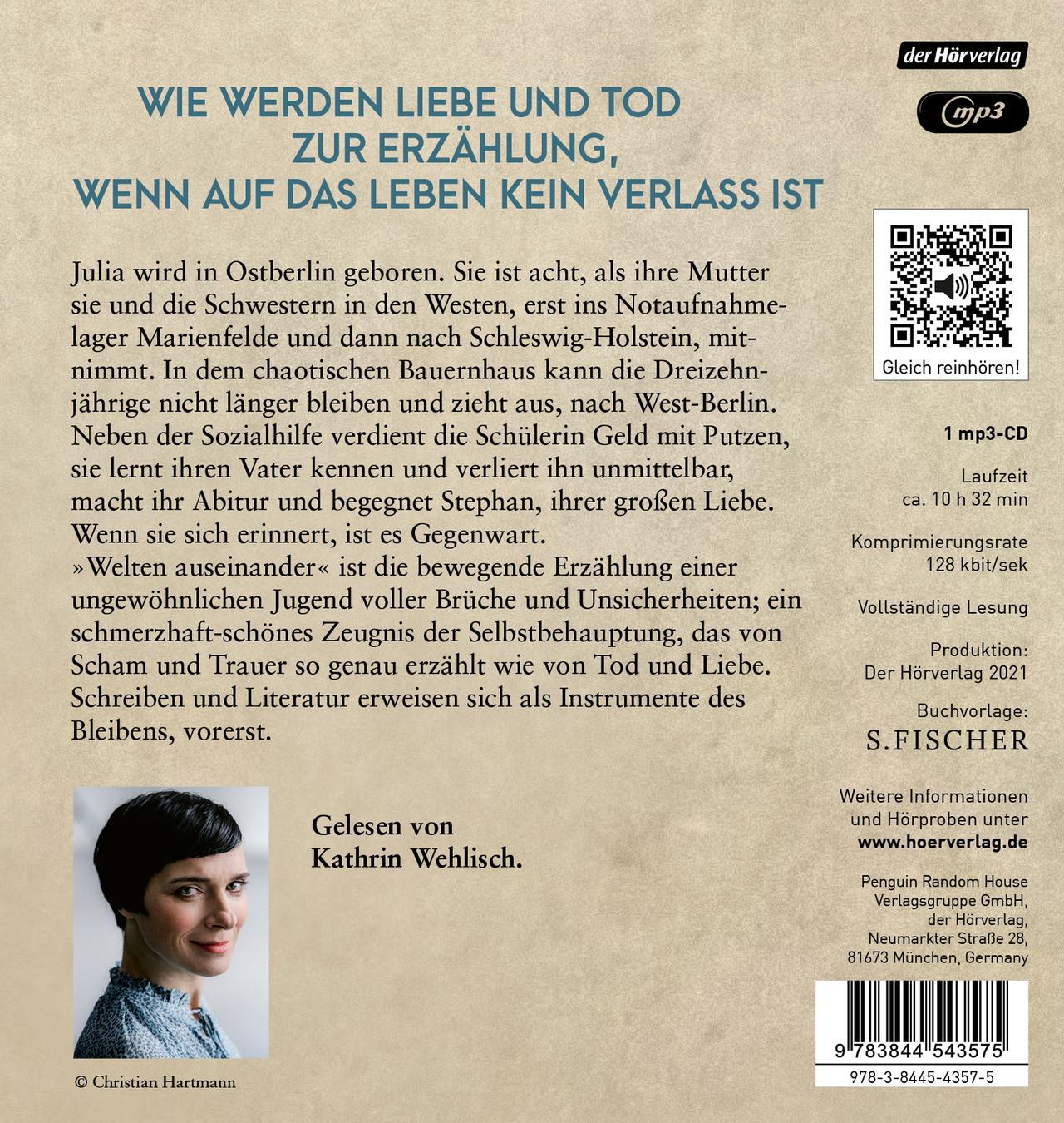 Thumbnail - Welten Auseinander Julia Franck - Hörbuch