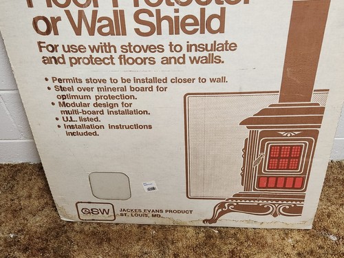 Floor Protector Wall Shield Hearth-Pak Jackes Evans USA 28 x 32 Vintage - Picture 8 of 23