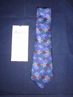 MARSHALL FIELD'S CLUBFELLOW Silk Tie 1993 Multicolored ~ VINTAGE NEW with TAG