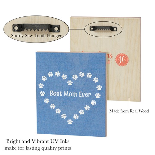 JennyGems Dog Mom Gifts, Best Mom Ever Sign, Mothers Day Gifts for Dog Cat Mom - Imagen 7 de 8