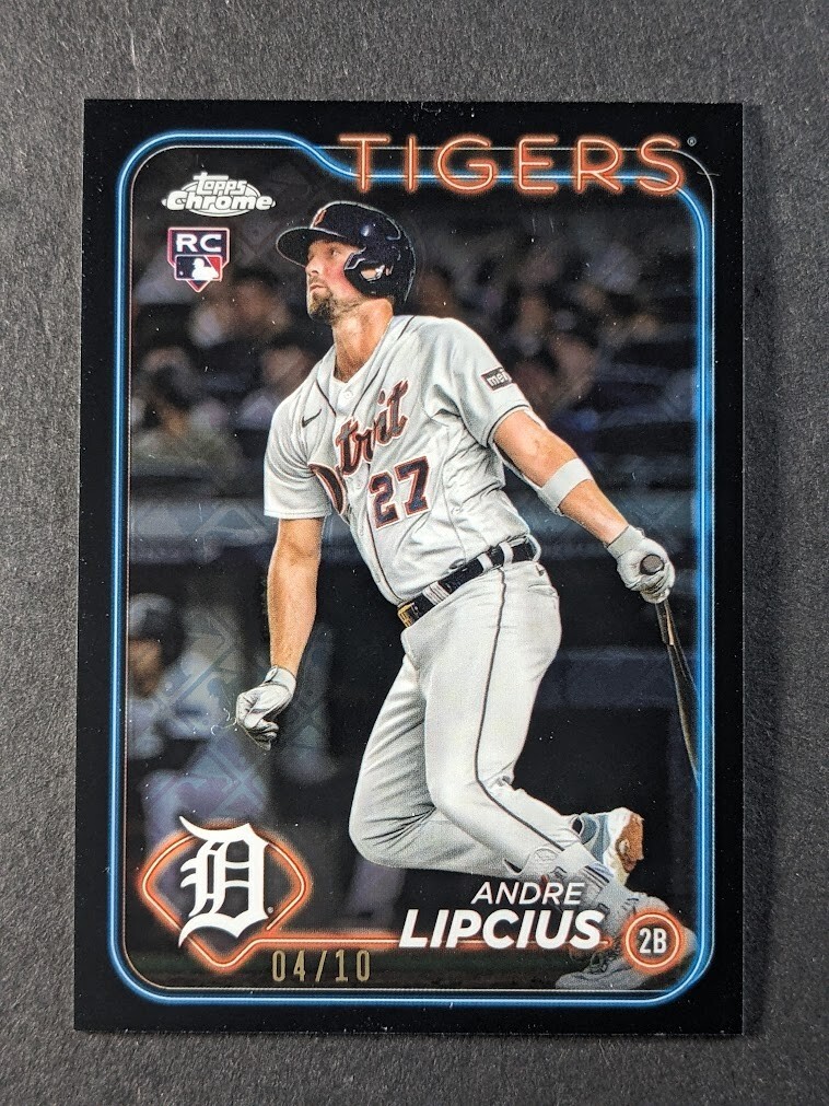 2024 Topps Chrome Logofractor ANDRE LIPCIUS 4/10 Rookie RC Black Refractor #227