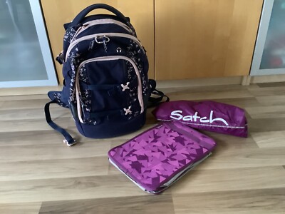 SATCH Pack Schulrucksack Mädchen Bloomy Breeze+Regenschutz+Fächermappe