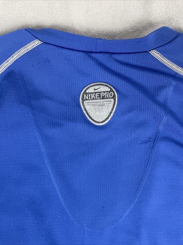 Nike Creighton Blue Jays Shirt Mens XL Lacrosse Short Sleeve Compression Blue - Picture 7 of 10