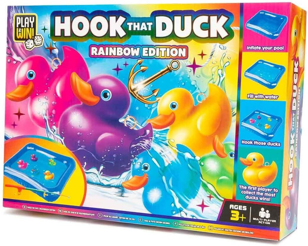 New Hook That Duck Rainbow Edition Game 3+ INFLATABLE HOOK THAT DUCK