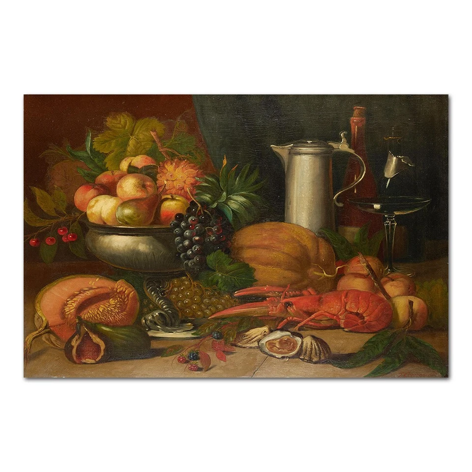 1 pieza lienzo pintura naturaleza muerta de alimentos impresiones arte de pared decoración del hogar mural Foto 4 de 4