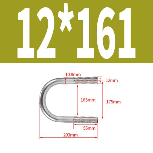 Staffa tonda in acciaio DIN 3570 forma A - acciaio inox V2A con filettatura - staffa a U staffa per tubi - Foto 50 di 53