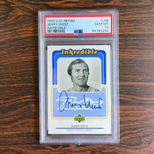 Jerry West 1999 U.D. Retro Inkredible Auto Gem Mint PSA 10 Very Rare New Slab