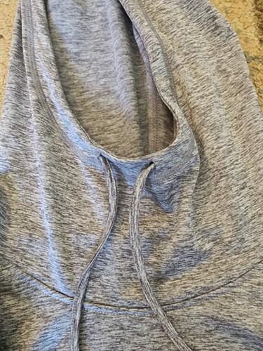 Reebok Damen Medium Fired Up Vector Brushback L/S Hoodie Quietshade Heather... - Bild 3 von 8