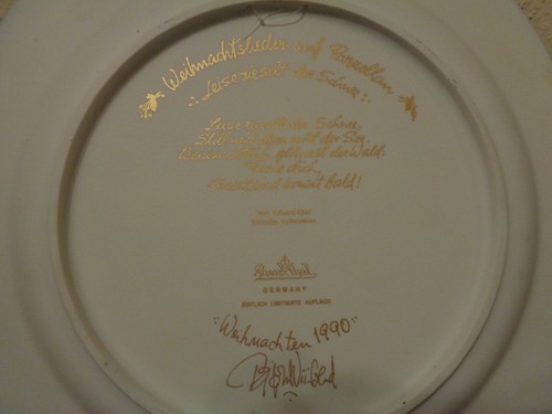 Rosenthal Bjorn Wiinblad Christmas 11" Plate 1990 Germany - 第 7/11 張圖片