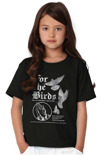 Christian For The Birds Pray For Better Days Youth Crewneck T Shirts Boy or Girl - Picture 5 of 7