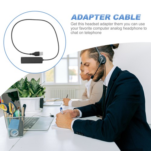 Câble adaptateur plastique convertisseur RJ9 en ligne vers casque de bureau USB