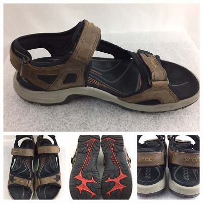 ECCO 'Yucatan' Men s Adjust Stick Strap Leather Sandals Shoes SZ  US 14 EUR 48