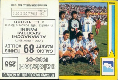 PESCARA TEAM-N.255-PANINI COLLECTION 1988/89-NEW