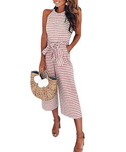 casual striped jumpsuit