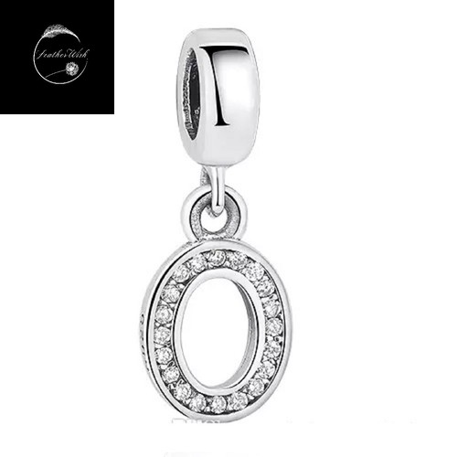 Sterling Silver 925 Charm Alphabet Letter A-Z Pendant Dangle - Family Initials - Picture 104 of 294