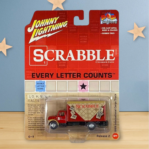 Johnny Lightning 1999 International Cargo Truck - Pop Culture Series - Scrabble
