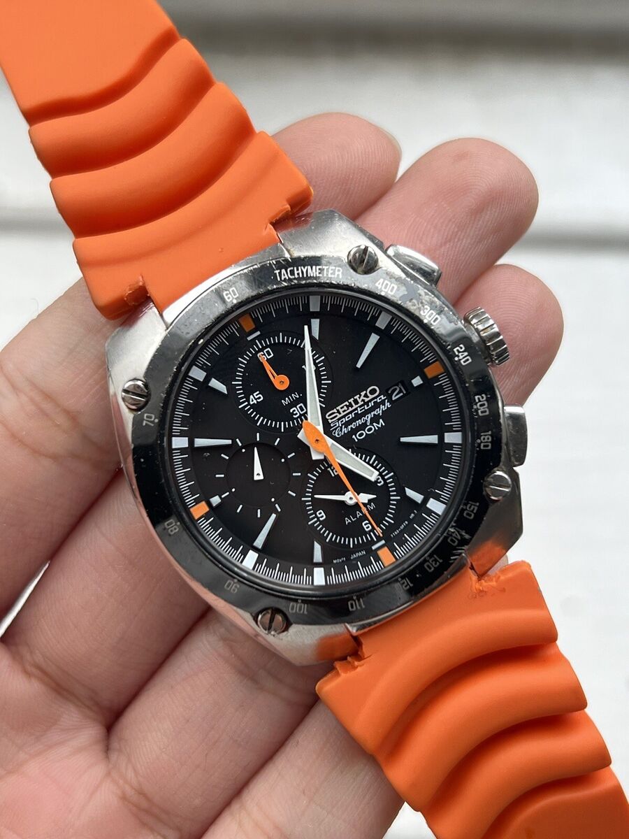 Seiko Spotura Chronograph 100m Men's Watch 7T62-0ED0 | eBay Seiko Spotura Chronograph 100m Men's Watch 7T62-0ED0 | eBay