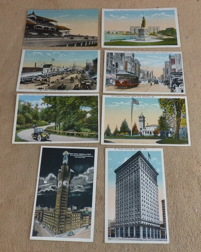Old postcard - lot of 8 postcards baltimore usa - postcard