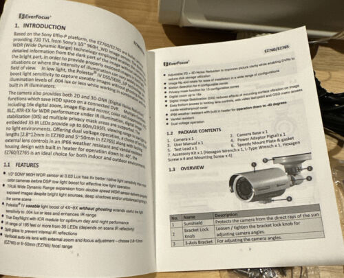 EverFocus True WDR Day/Night IR Bullet Camera 5 to 50mm Varifocal Lens EZ765 - Picture 2 of 6