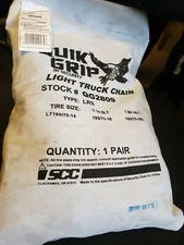 2 Security Chain Co QG2809 Quik Grip V-Bar Light Truck LRS Tire Traction Chain
