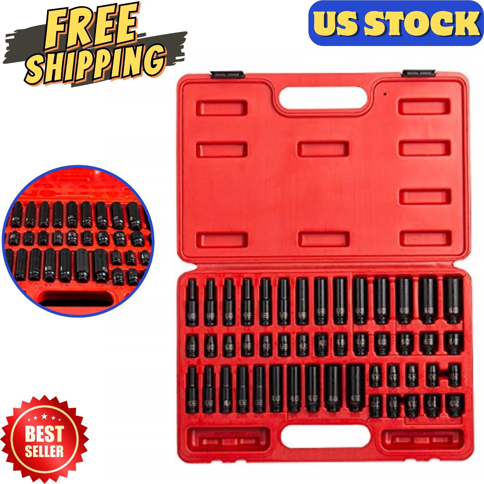 Sunex 1848, 1/4 Inch Drive Master Impact Socket Set, 48Piece eBay