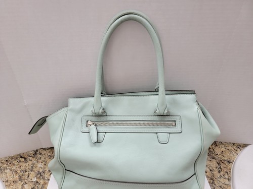 Coach Legacy Candace Mint Green Leather Carryall Large Purse Shoulder Bag Tote - Picture 8 of 19