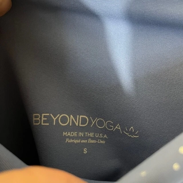 beyond-yoga silver spatter gym workout logo leggings