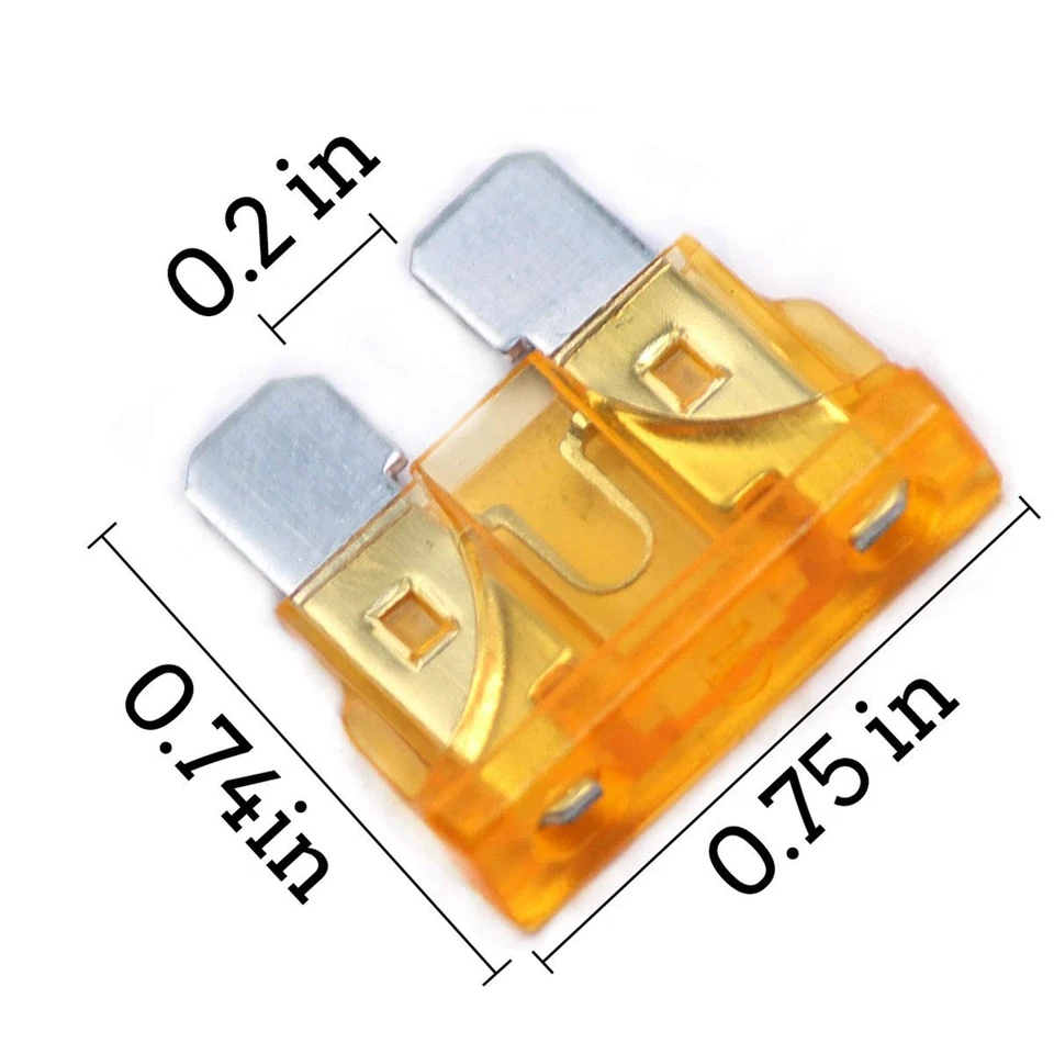 50PCS 5 Amp ATC ATO Blade Fuse kit Auto Car Boat Marine Truck Motorcycle 5A - Image 4 of 4