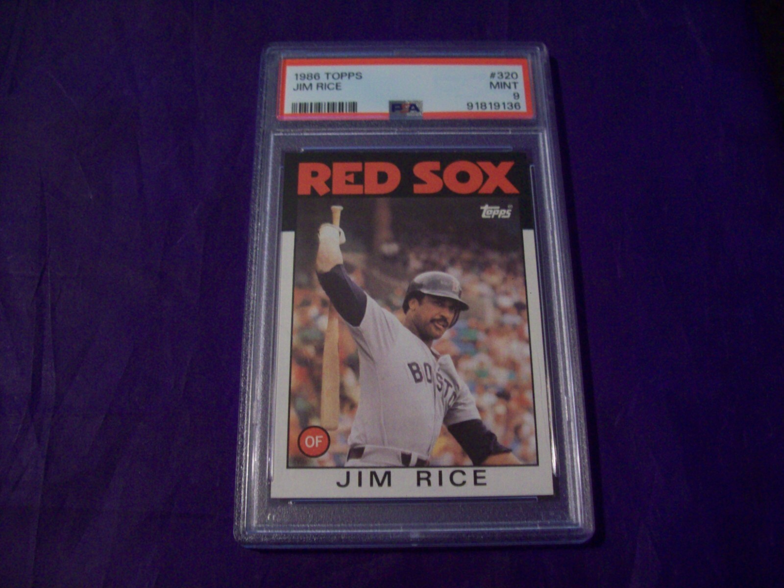 1986 TOPPS #320 JIM RICE PSA 9