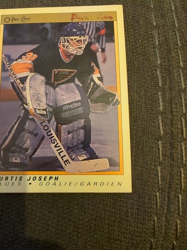 1990-91 O-PEE-CHEE PREMIER CURTIS JOSEPH RC ROOKIE HOCKEY CARD # 51 Rare Blues - Picture 5 of 10