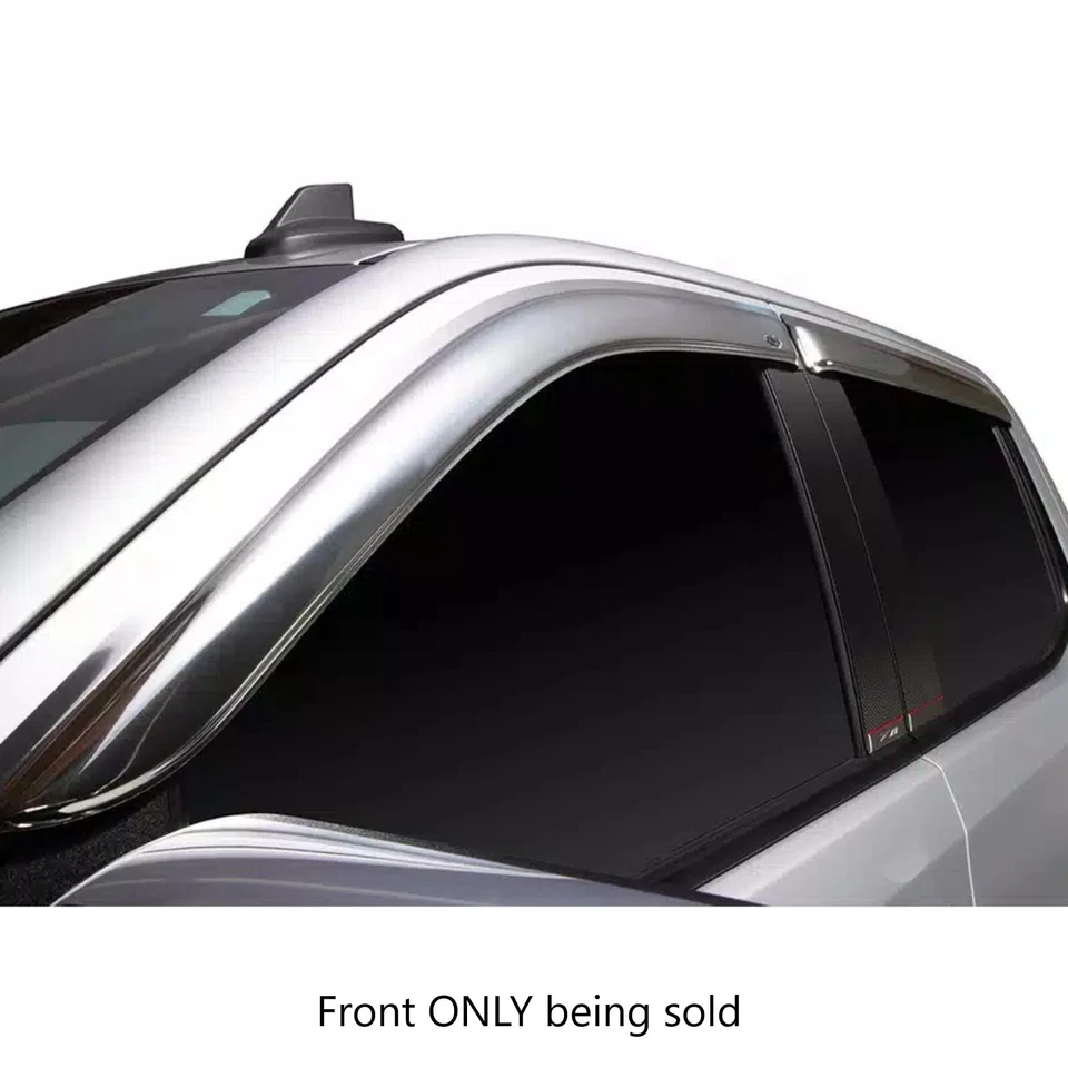 AVS Ventvisor Front Chrome Window Vents for 07-14 Silverado Sierra 1500 2500HD Foto 4 de 4