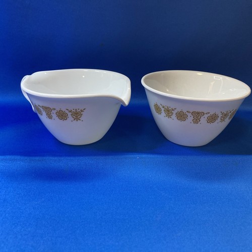 Corelle "Butterfly Gold" Zucker & Milchkännchen Vintage MCM USA Corning - Bild 1 von 6