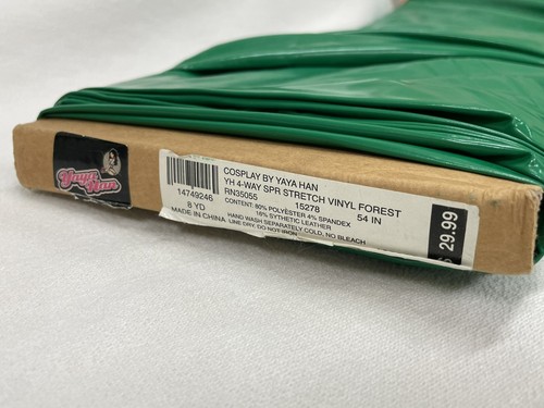 5 Yards - Cosplay Yaya Han 4-Way Spr Stretch Vinyl Forest Green Material