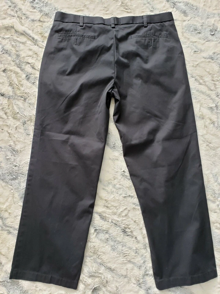 George 男式深海军蓝平底直筒正装裤 38x30 休闲职业 — 第 2/4 张图片