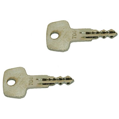 (2) Fuel Cap Lock Keys # 706 fits Several Liebherr Heavy Equipment ELI80-0113_x2