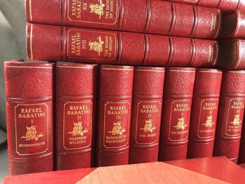 Writings o Rafael Sabatini Antique Red Leather Signed Edition Fine Bindings Book - Picture 2 of 12