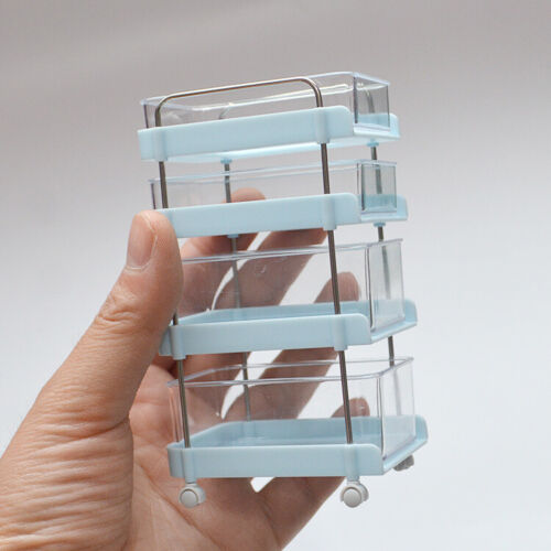 Cajas de almacenamiento de carro BJD estante escala 1/6 casa de muñecas miniaturas accesorio 4 capas - Imagen 1 de 18