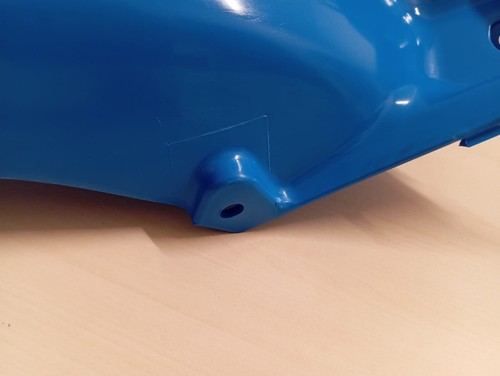 PARAFANGO POSTERIORE BLU HONDA CUB EZ 90 HSC BSV NEW REAR FENDER BLUE COLOR - Imagen 6 de 6