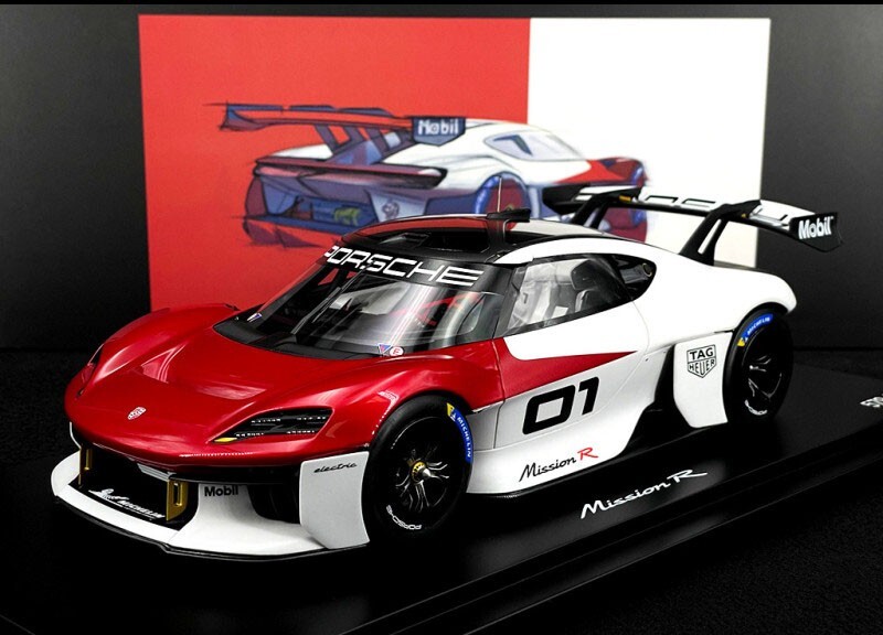 Spark Porsche Mission R 2021 White / Red Dealer Limited
