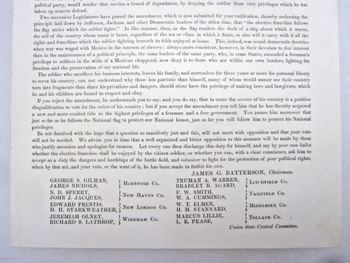 1864 Address of Union State Central Committee Constitutional Amendment -Soldiers - Picture 5 of 9