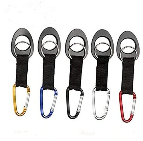 Durable Silicone Water Bottle Holder Hook Carrier with Carabiner Clip & Key 1