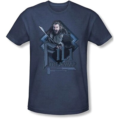 The Hobbit Fili the Dwarf Men's Navy Blue T-Shirt - NWT