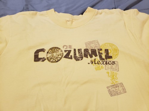 Camiseta Amarilla Cozumel México Manga Corta Talla Mediana - Imagen 2 de 3