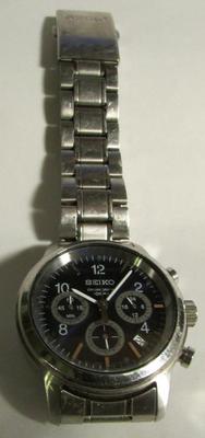 Seiko Chronograph Male Watch with Chrome Metal Band - Model