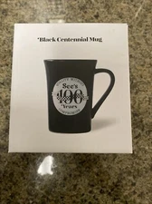 See’s Candies 100 Years Black and Checkered Handle Mug Centennial New In Box