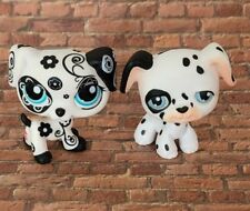 Littlest Pet Shop Collection LPS #1613 Black Flower Dalmatian Dog Toy