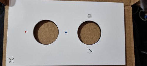 Crosswater MPRO 1510 Piastra posteriore/set di rifinitura per doccia/bagno bianco lucido (PRO1510LBPC) - Foto 3 di 7