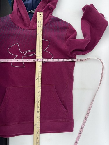 Under Armour Girls Pullover Hoodie Sweatshirt Size Youth Large YLG Purple - Picture 5 of 7